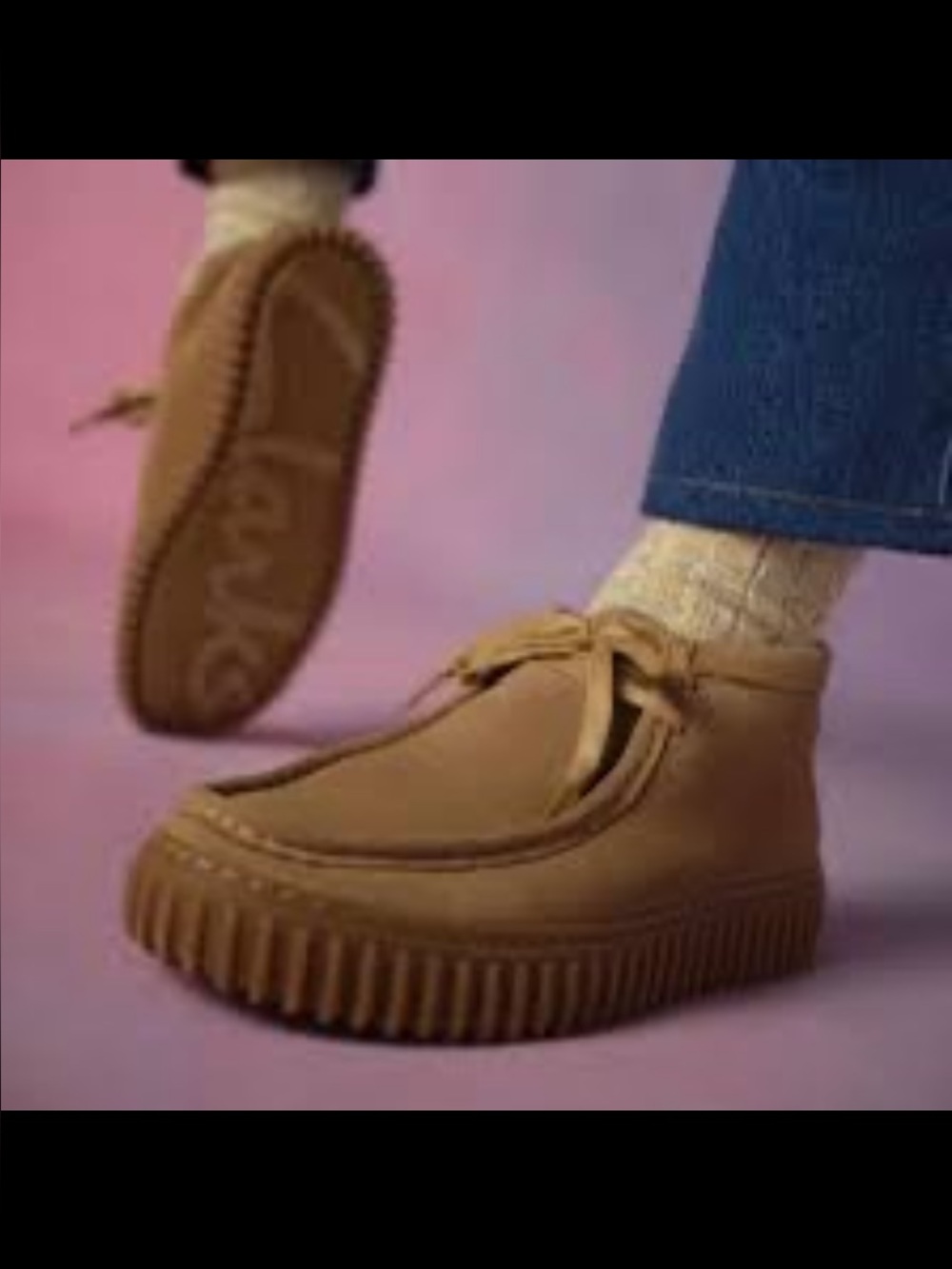Clarks Torhill Bee Ribbed Outsole Boots Nubuck Suede Tan Sz 1 1/2m 1f Euro 33